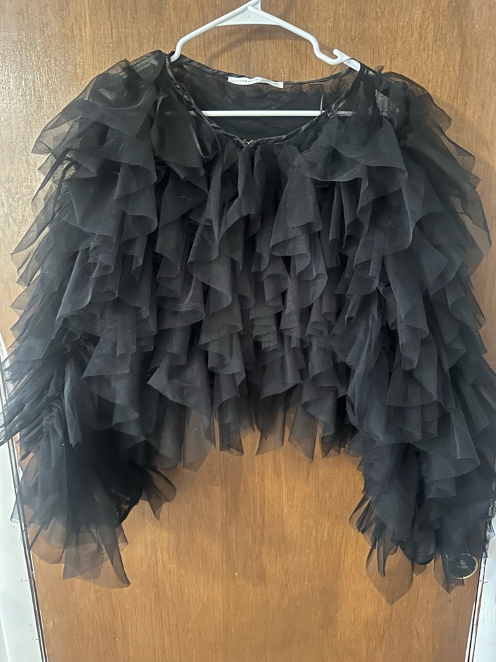 Altar'd State Black Layered Tulle Top